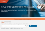 Gale OneFile: Nursing and Allied Health