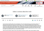 Ashes is serious about her work