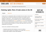 Claiming rights: Role of trade unions in the UK