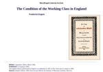 Condition of the Working Class in England -- digital access