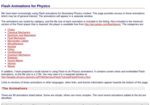 Flash Animations for Physics