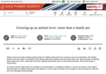 Growing up an animal lover: more than a family pet