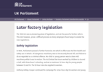 Later factory legislation
