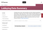 Open Secrets -- Lobbying summary and data