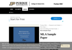 Purdue - Formatting & Header guidelines
