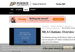 Purdue Owl MLA Formatting and Style Guide