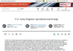 U.S. Army Engineer specialized search dogs